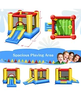 Kids Inflatable Bounce House with Slide and 480W blower