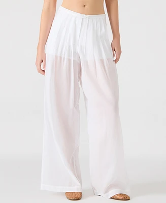 Steve Madden Women's Reeve Cotton Wide Leg Pants