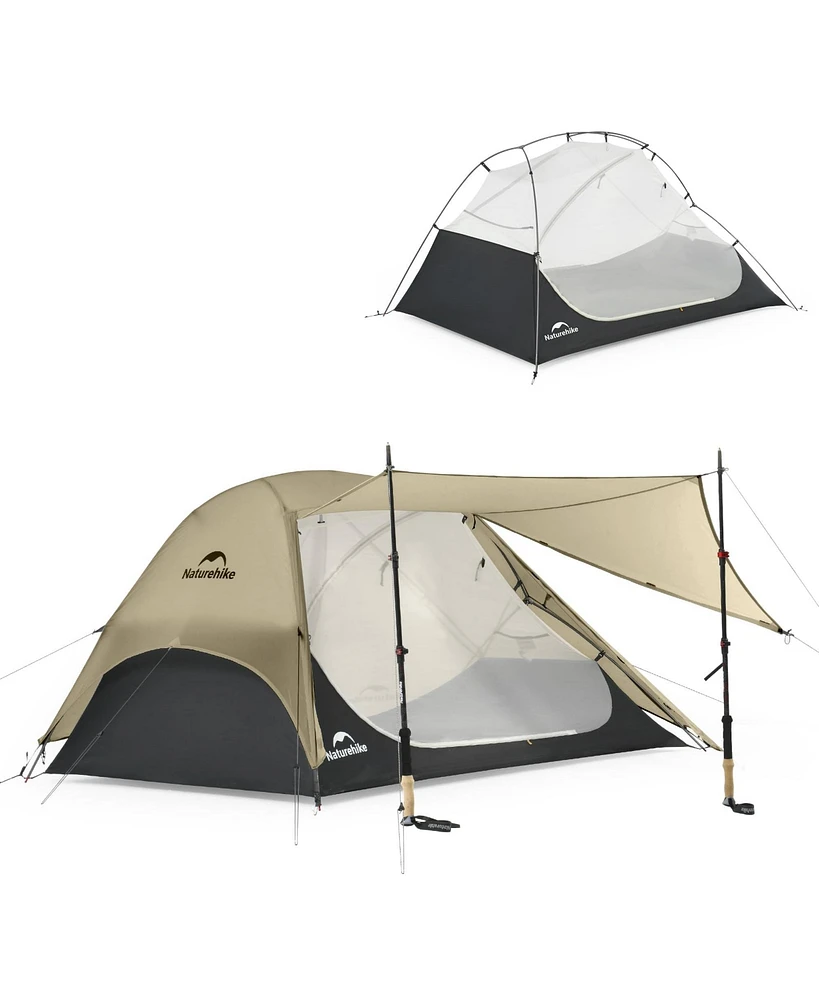 Naturehike Star River Ul 2 Person Backpacking Tent, Double Layer Waterproof Two Lightweight Cycling Tent