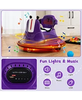 12V Kids Ride On Bumper Car with Remote Control Lights and Music