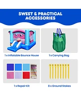 3-in-1 Elephant Theme Inflatable Castle without Blower