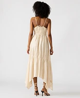 Steve Madden Women's Jackie Handkerchief-Hem Midi Dress