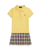 Polo Ralph Lauren Toddler and Little Girls Plaid Skirt Stretch Mesh Dress