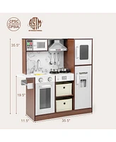 Kids Modern Toy Kitchen Playset with Attractive Lights and Sounds
