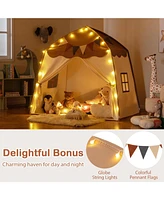 Kids Play Tent Bed with String Lights Extra Large Playhouse