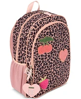 InMocean Big Girls Cheetah and Patch Backpack, Keychain & Lunch Bag Set