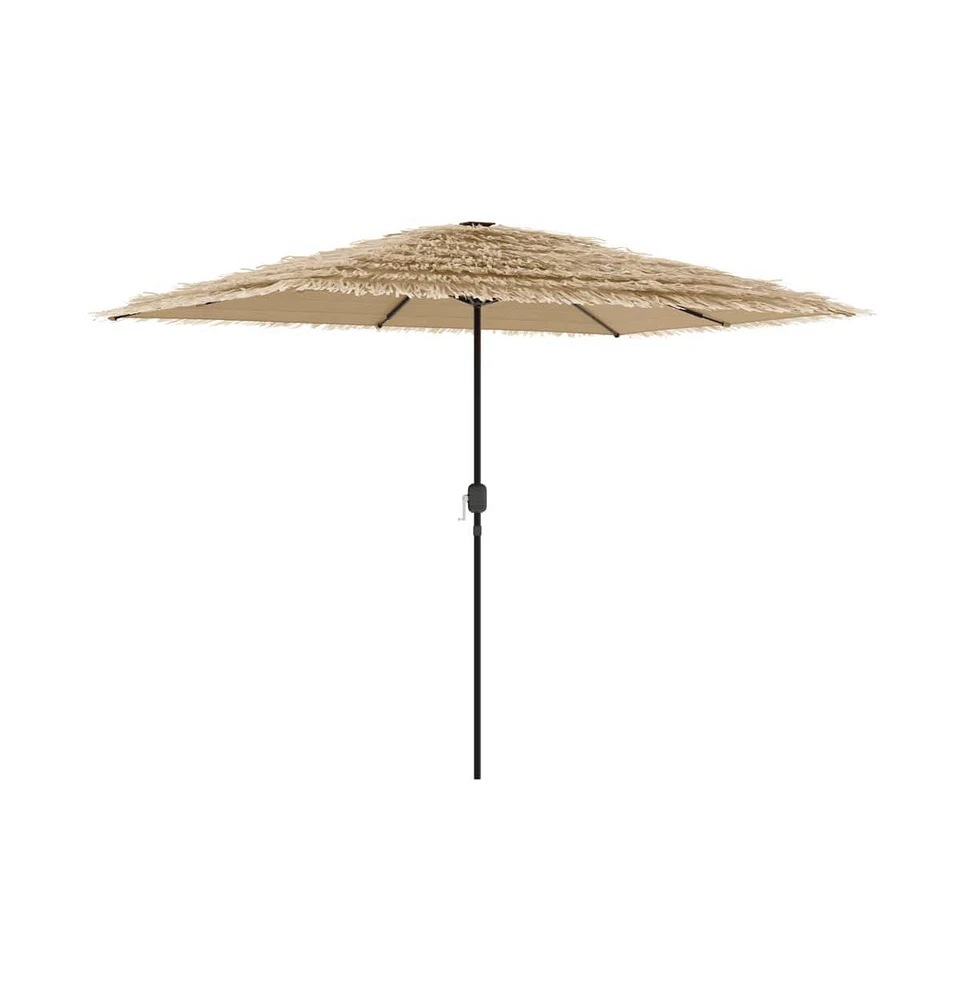 Garden Parasol with Steel Pole Brown 118.1"x78.7"x98.4"
