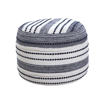Upholstered Cotton Ottoman for Living Room Accent Chair and Footrest