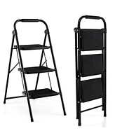 3-Step Ladder with Wide Anti-Slip Pedal-3-Step