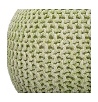 Stylish Round Pouf Ottoman for Casual Seating and Modern Home Decor