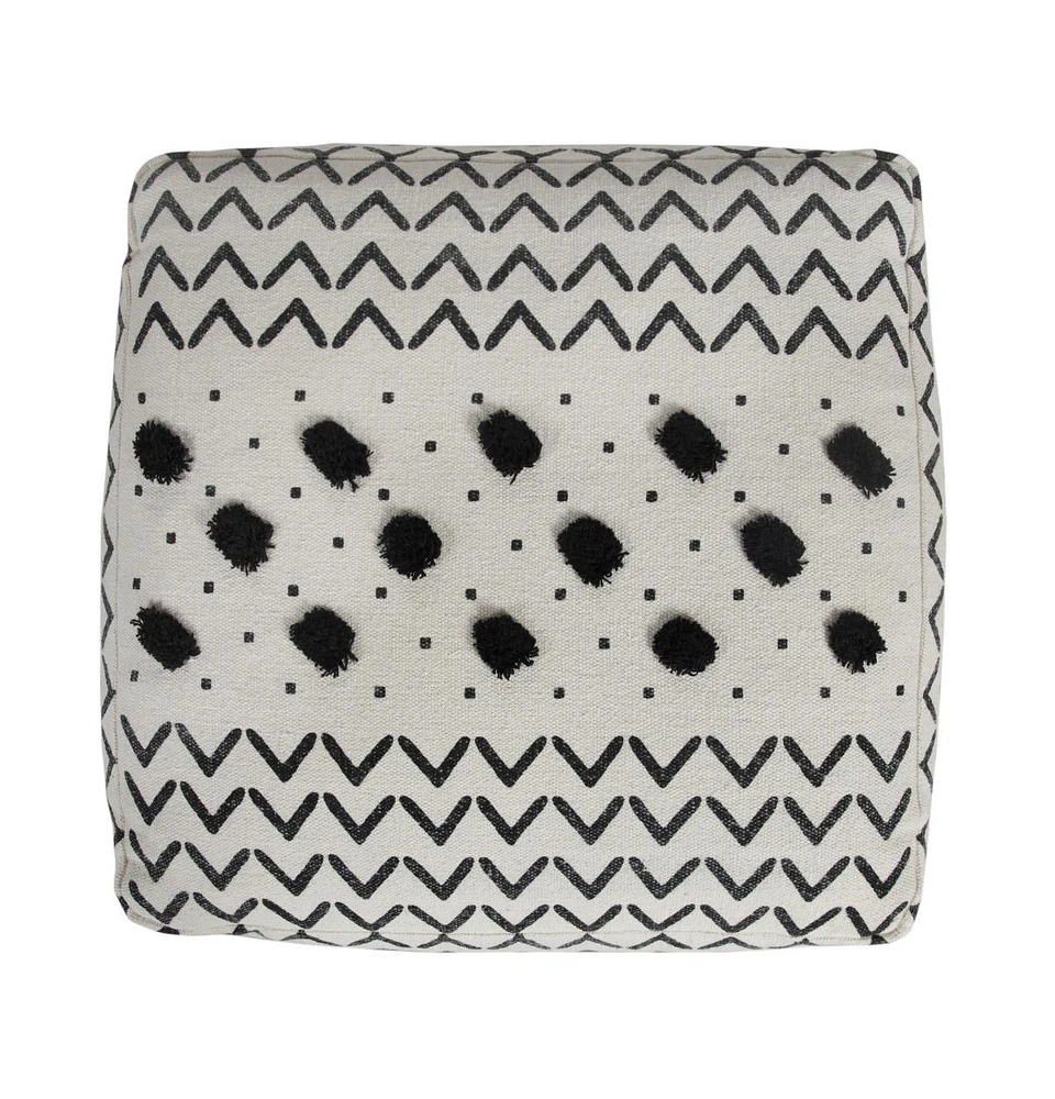 Comfortable Cotton Ottoman for Lounge Areas and Relaxation