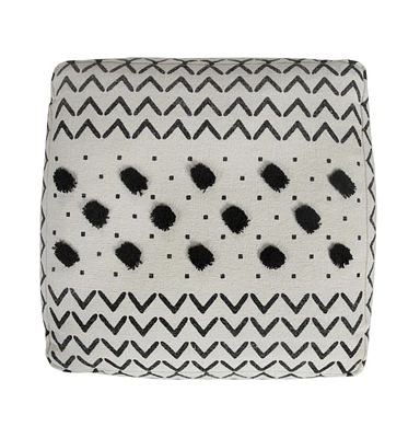 Comfortable Cotton Ottoman for Lounge Areas and Relaxation