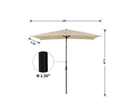 Casainc Rectangular Outdoor Market Umbrella