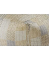 48" Cream 100% Cotton Ottoman