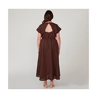 Estelle Aubrey V-Neck Midi Dress