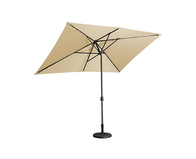 Casainc Rectangular Lighted Led Outdoor Market Umbrella