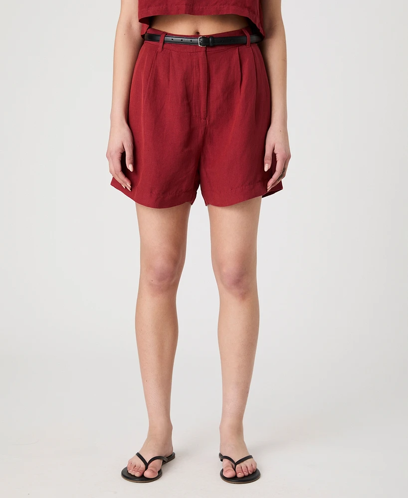 French Connection Women's Birdie High-Rise Walking Shorts