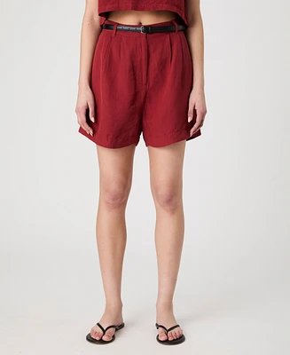 French Connection Women's Birdie High-Rise Walking Shorts