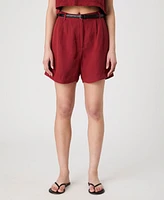 French Connection Women's Birdie High-Rise Walking Shorts