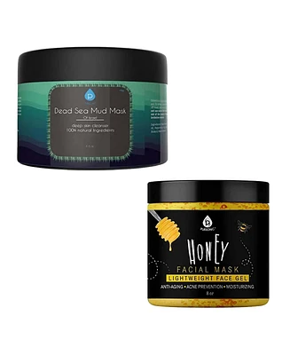 Pursonic Ultimate Skin Detox & Hydration Mask Bundle – Dead Sea Mud Mask & Honey Facial Mask