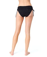CeCe Women's La Vie A Mer Side-Shirred Textured Bikini Bottoms
