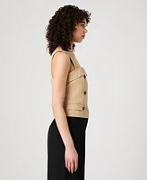 French Connection Women's Lightweight Cotton Sleeveless Trench Top