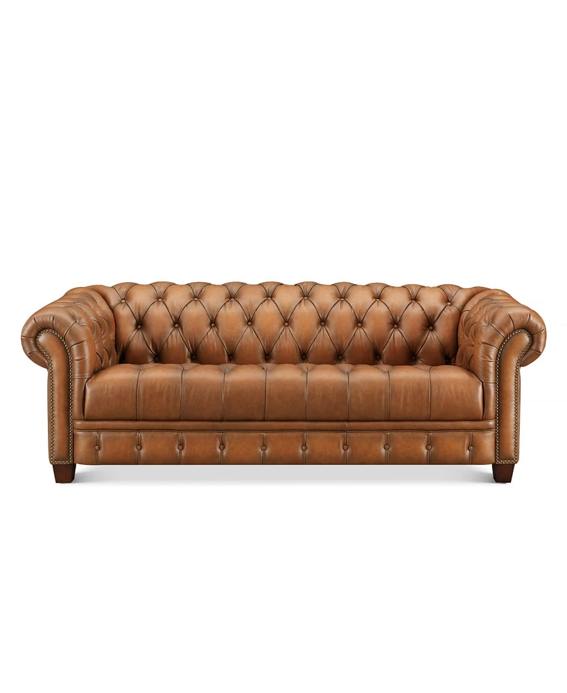 Hydeline York 89" Top Grain Leather Sofa