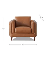 Hydeline Maui 42" Top Grain Leather Armchair