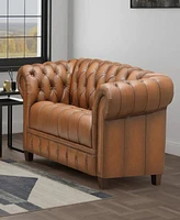 Hydeline York 70" Top Grain Leather Loveseat