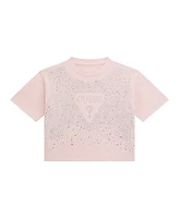 Guess Big Girl Short Sleeve with Rhinestone Logo T-Shirt
