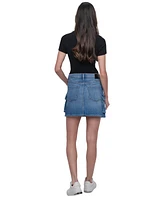 Dkny Jeans Women's Denim Cargo Mini Skirt - KYK