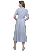 Dkny Jeans Women's Dropped Waist Button-Front Collared Dress - EDS