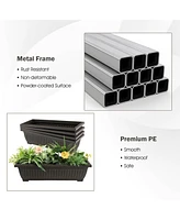 4-Tier Vertical Raised Garden Bed with 4 Containers and Drainage Holes