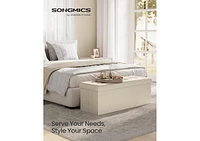 Songmics Home Folding Storage Ottoman Bench