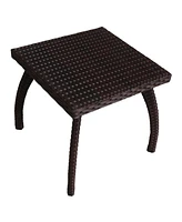 Outdoor Rattan Brown Side Table