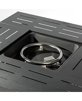 34inches Steel fire pit table Gas Fire Pit for Outdoor Outside Patio