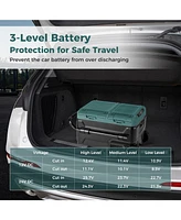 Dual Zone 12V 42QT Car Refrigerator with Wheels