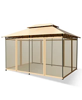 10 Feet x 13 Feet Tent Canopy Shelter with Removable Netting Sidewall
