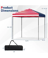 6.6 x 6.6 Feet Outdoor Pop-up Canopy Tent with Upf 50+ Sun Protection