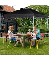2-Tier 10 x 10 Feet Pop-up Canopy Tent with Wheeled Carry Bag
