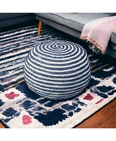 Jute Ottoman for Living Room Bedroom and Rustic Home Decor