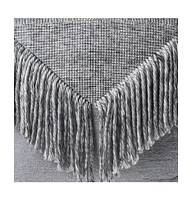 18" Grey Wool Ottoman