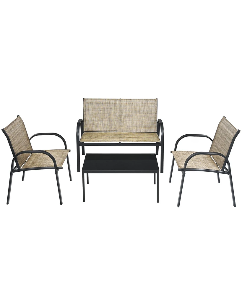 Gymax 4PCS Patio Con