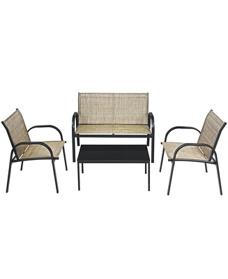 Gymax 4PCS Patio Con