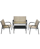 Gymax 4PCS Patio Con