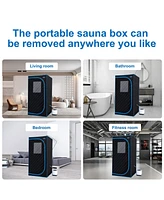 Portable Full-Body Steam Sauna Tent with Remote, Chair, and Generator