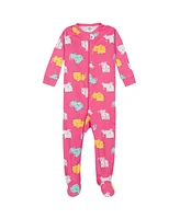 Gerber Baby Girls 2-Pack Snug Fit Footed Cotton Pajamas, Love, 0-3 Months