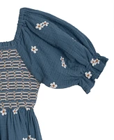 Rare Editions Big Girls Daisy Embroidered Dress