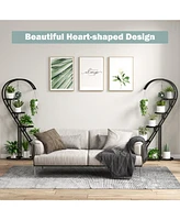 5 Tier Metal Plant Stand with Hanging Hook for Multiple Plants