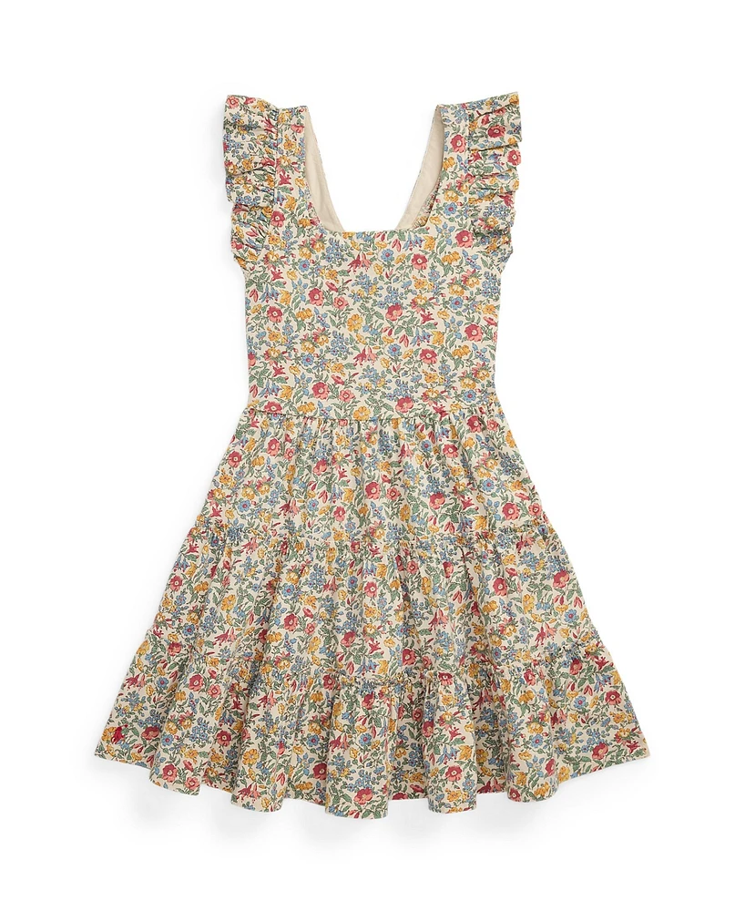 Polo Ralph Lauren Big Girls Floral Ruffled Dress